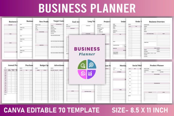 Download Editable Business Planner Canva Template - Business Collection