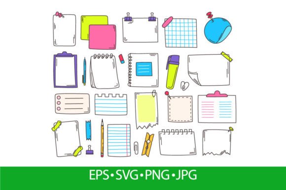 Download Doodle Paper Sheets, Cute Planner Sticky - Premium Resources