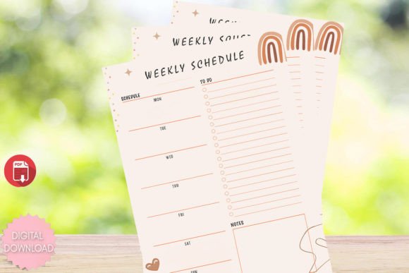 Download Boho Weekly Schedule Template Printable - Printable Collection