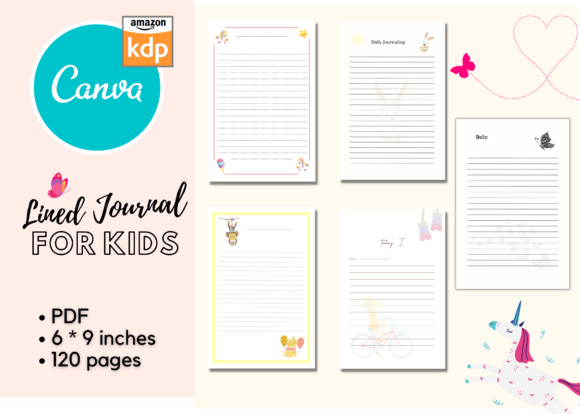 Download Lined Journals / Notebooks for Kids - Lined journal Collection