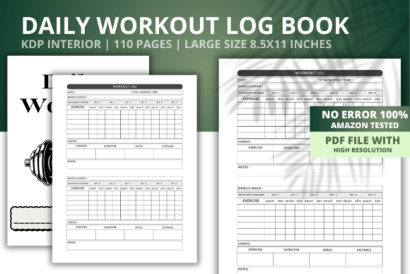 Download Daily Workout Log Book Interior - Workout log Collection