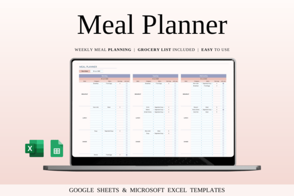 Download Meal Planner Template for Google Sheets - Premium Resources