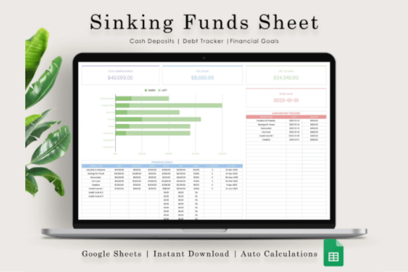 Download Sinking Funds Google Sheets,Budget Sheet - Premium Bundle