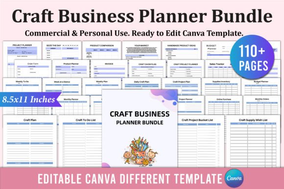 Download Craft Business Planner Bundle for Canva - Business Collection