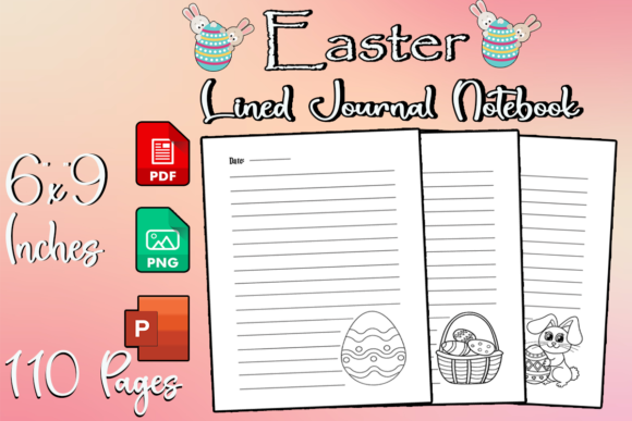 Download Easter Lined Journal - Ready to Upload - Lined journal Collection