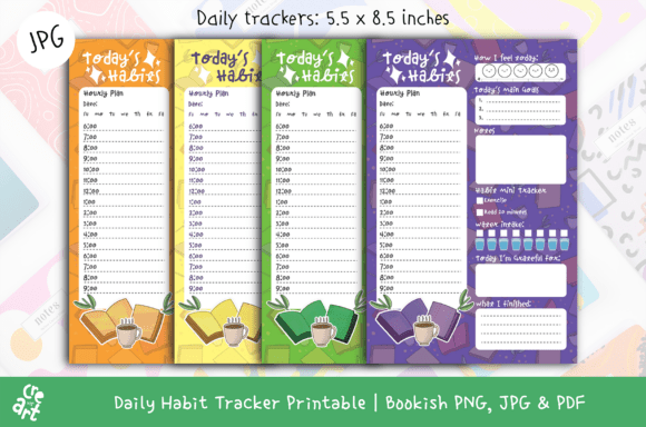 Download Daily Habit Tracker Printable Bookish - Printable Collection