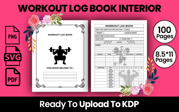 Download WORKOUT LOG BOOK KDP INTERIOR - Workout log Collection